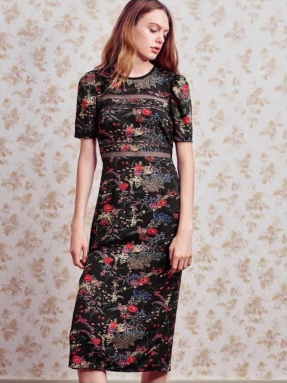 UO Emma Marie Lace Trim Midi Dress - Picture 3 of 16
